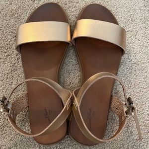 Rose gold sandals